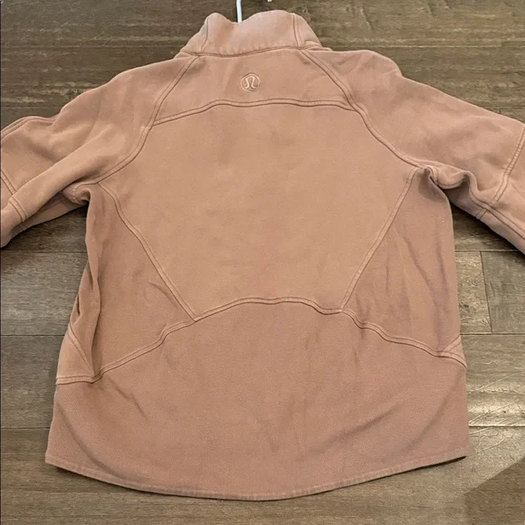 Women Lululemon scuba oversized funnel neck half zip long M/L taupetastic - Picture 3 of 4